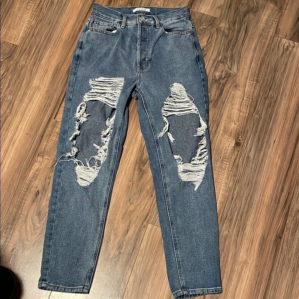 PacSun Women's High Rise Distressed Blue Jeans